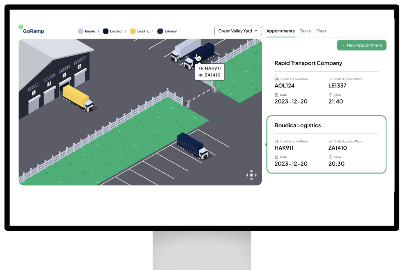 GoRamp warehouse management interface